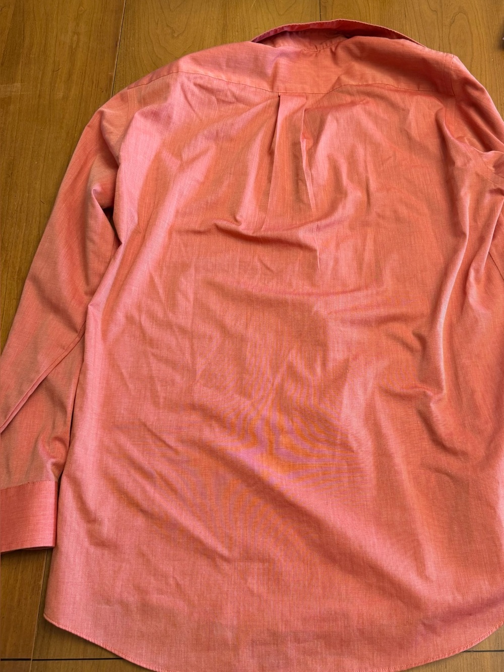 Men's Stafford Coral Button-Up Cotton Blend Shirt | 16 (34-35) - Picture 6 of 8